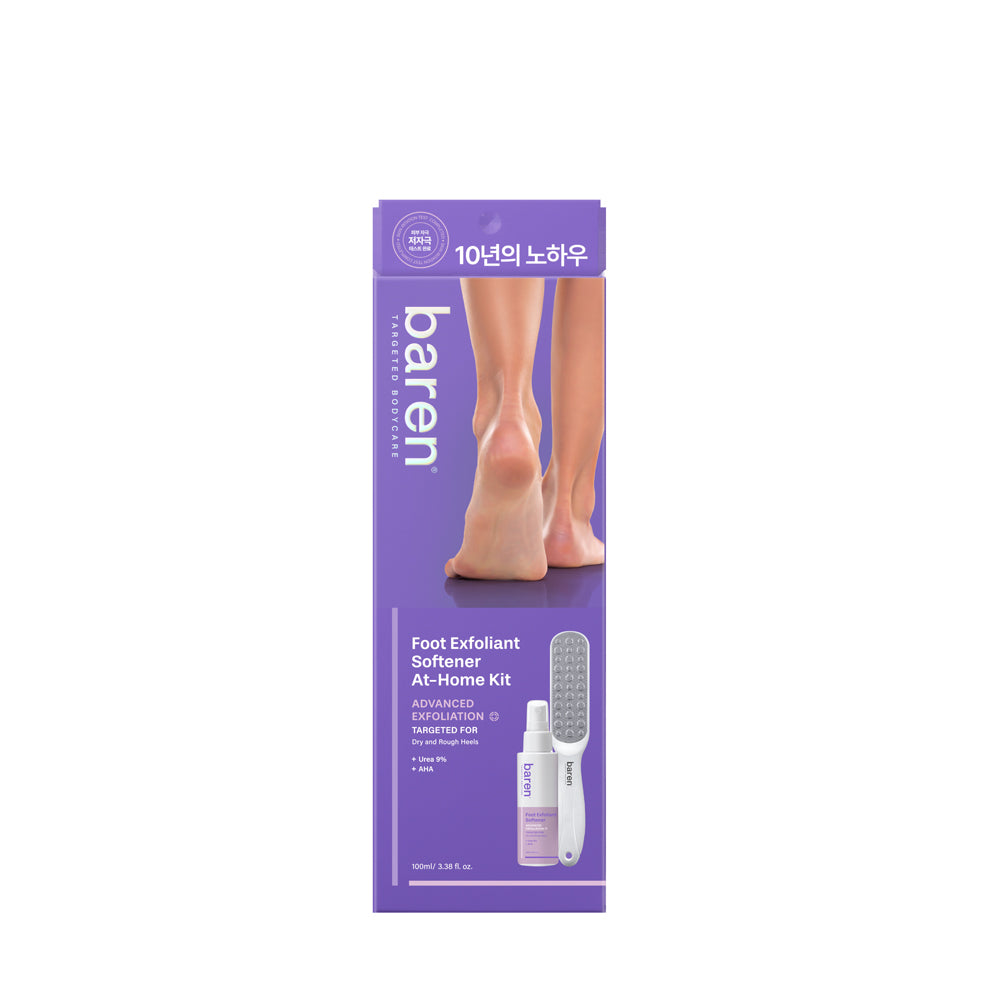 Baren Foot Exfoliant Softener At Home Kit (100ml + Slim Foot File)