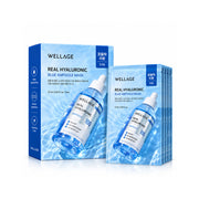 Wellage Real Hyaluronic Blue Ampoule Mask 27ml*5Ea