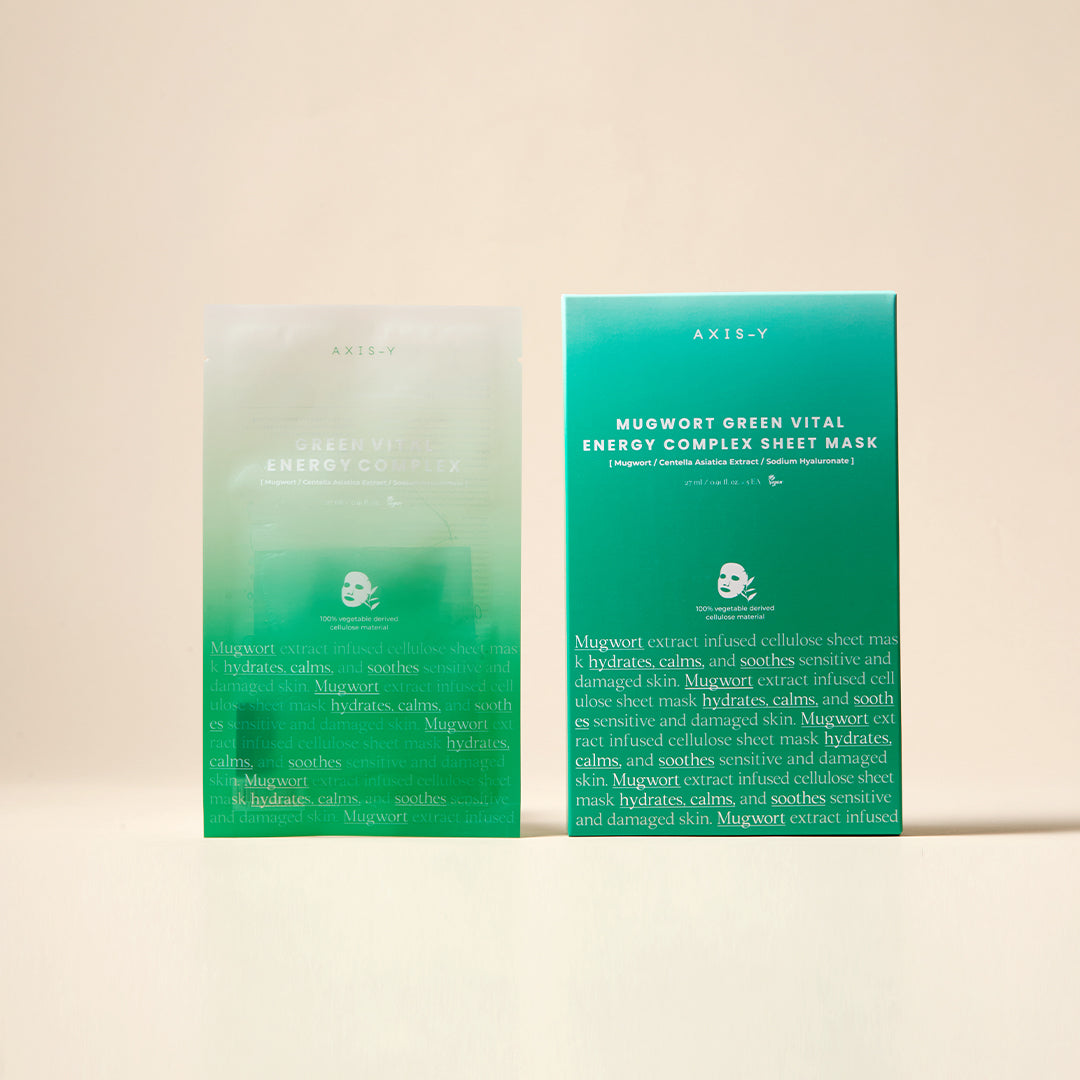 Axis-Y Mugwort Green Vital Energy Complex Sheet Mask -27ml