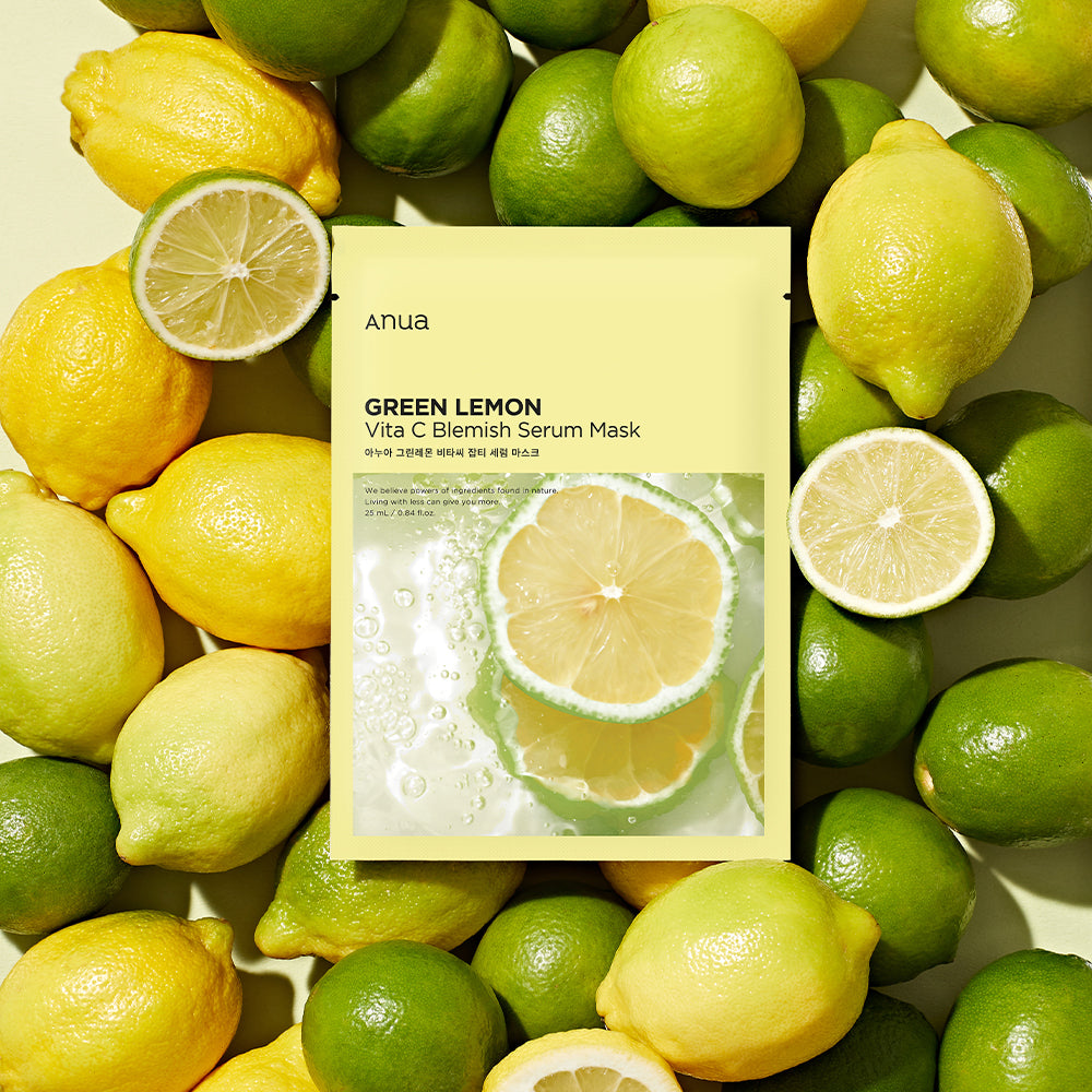 Anua Green Lemon Vita C Blemish Serum Mask 25ml (10Pcs)