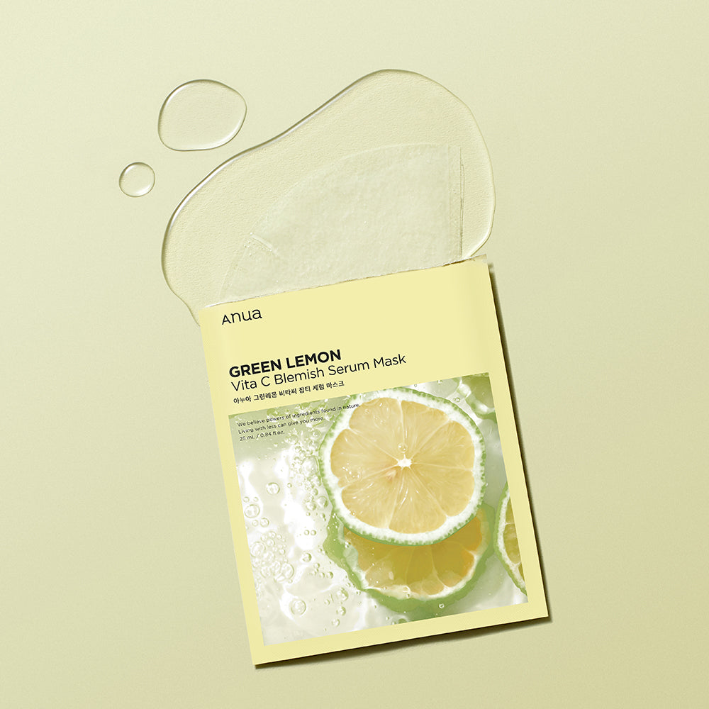 Anua Green Lemon Vita C Blemish Serum Mask 25ml (10Pcs)