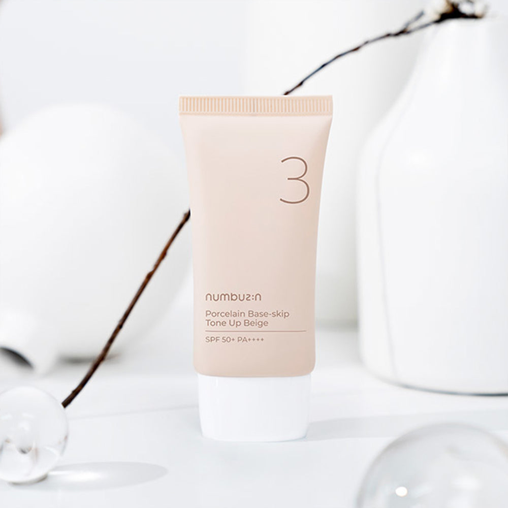 numbuzin No.3 Porcelain Base-Skip Tone Up Beige