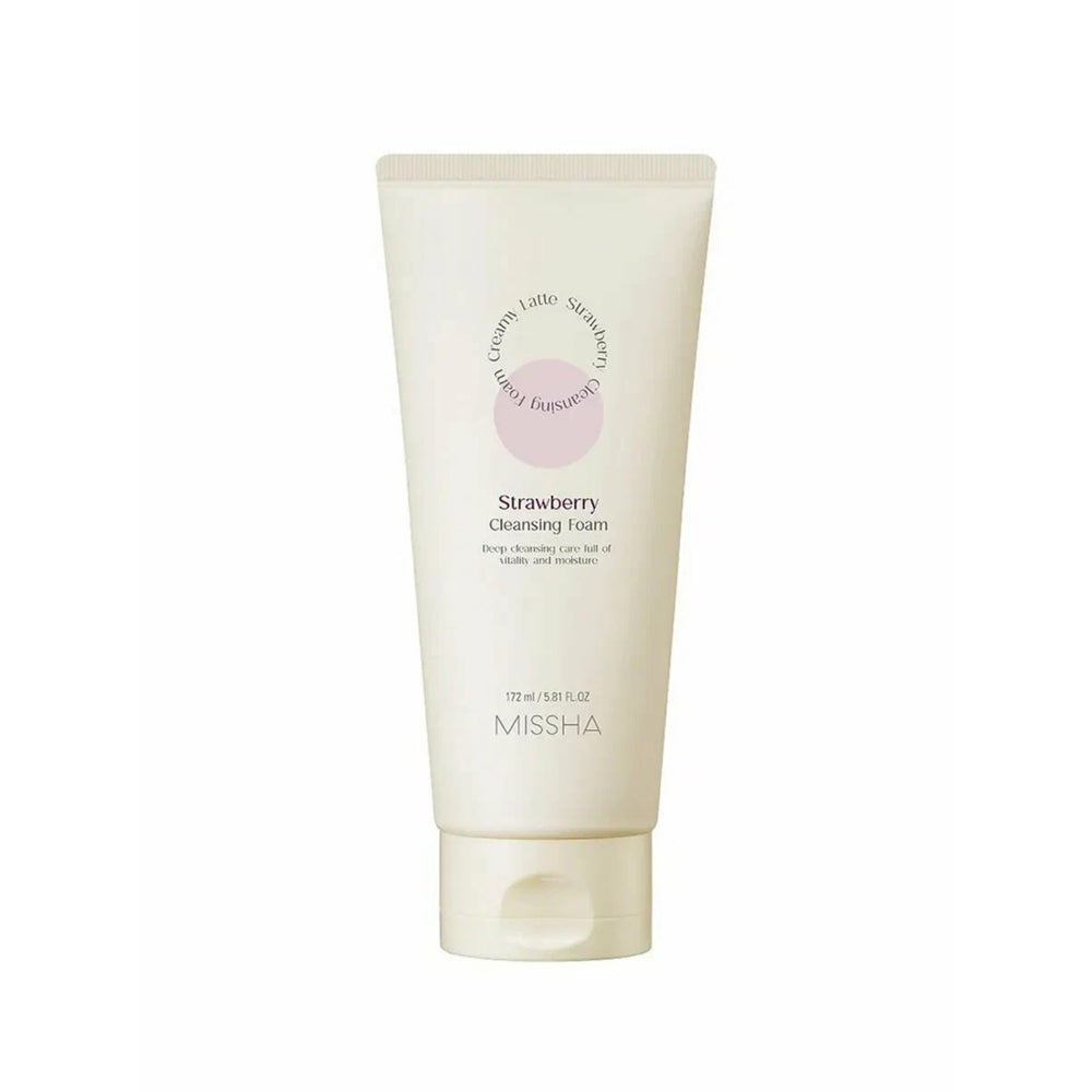 Missha Creamy Latte  Cleansing Foam (Strawberry) 172 ml / 5.81 fl.oz.
