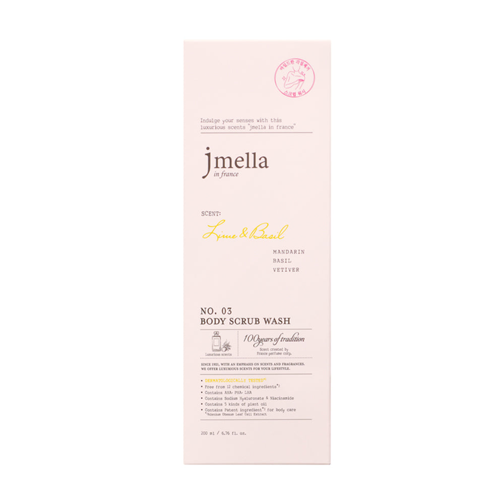 Jmella In France Lime & Basil Body Scrub Wash - 200ml