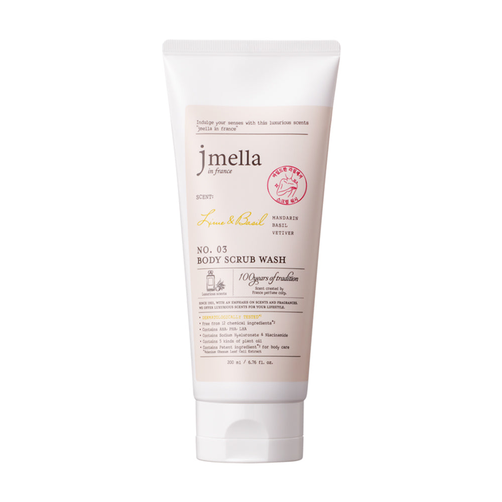 Jmella In France Lime & Basil Body Scrub Wash - 200ml