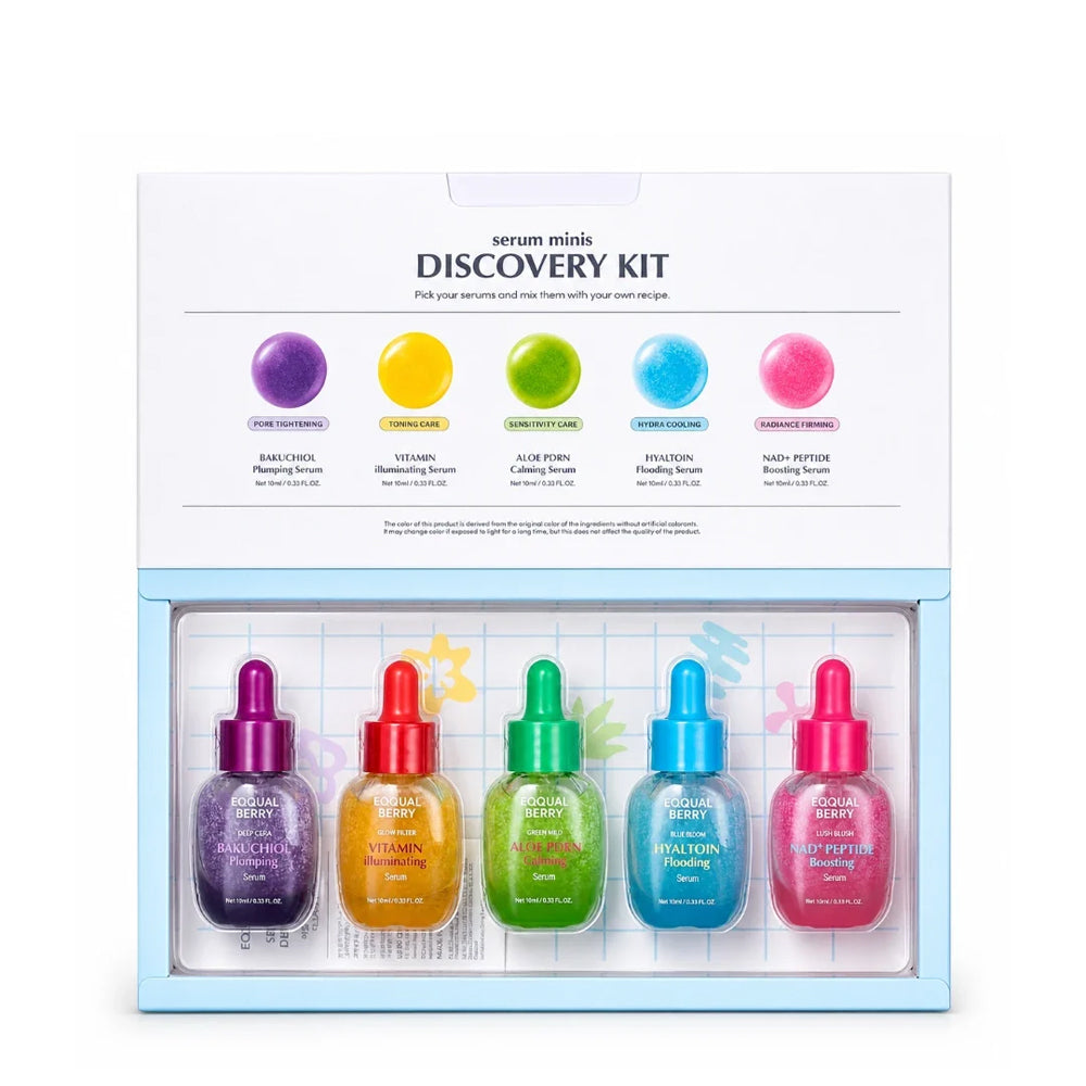 EQQUALBERRY 5 Mini Serums Discovery Set 50ml