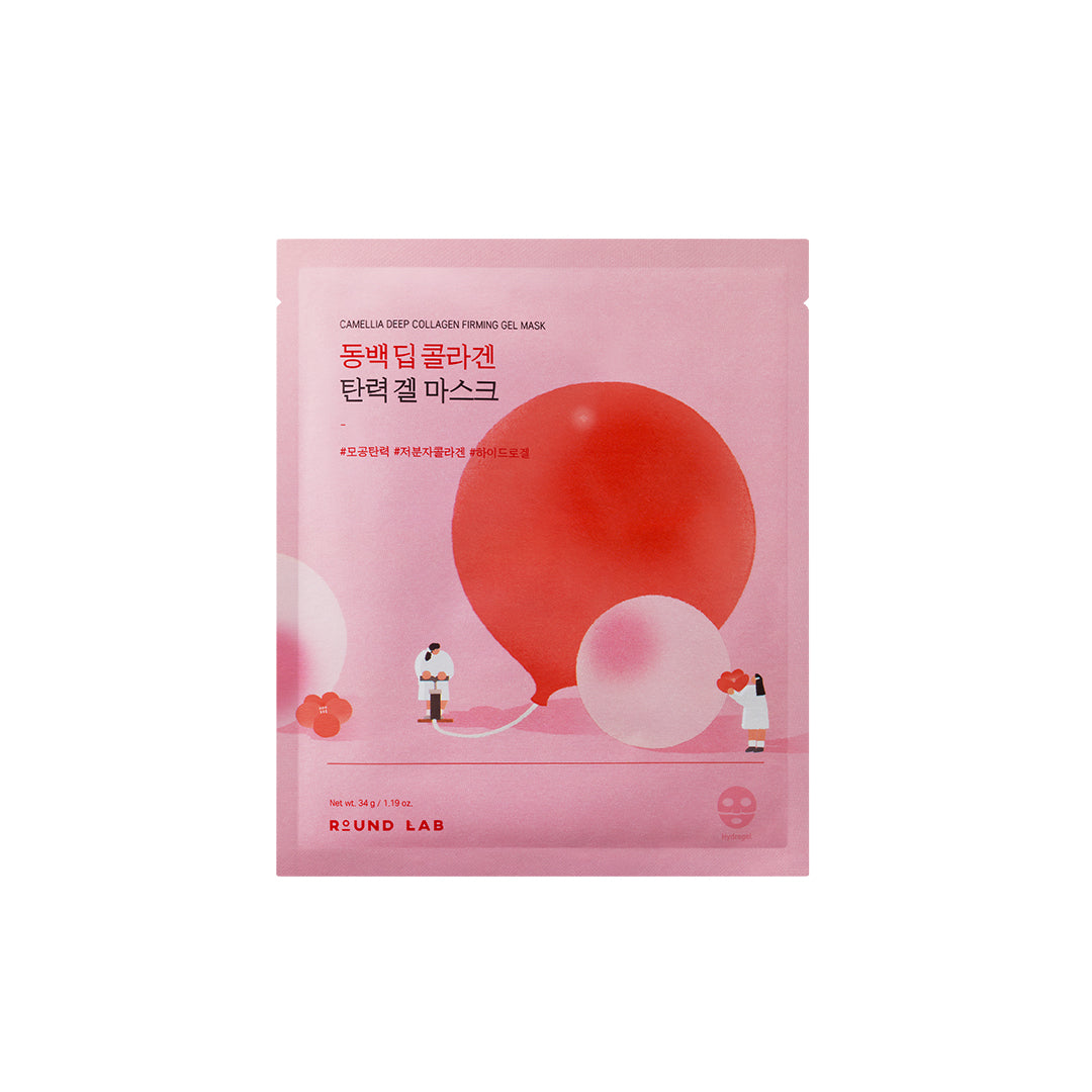 Round Lab Camellia Deep Collagen Firming Gel Mask 34ml (4Ea)