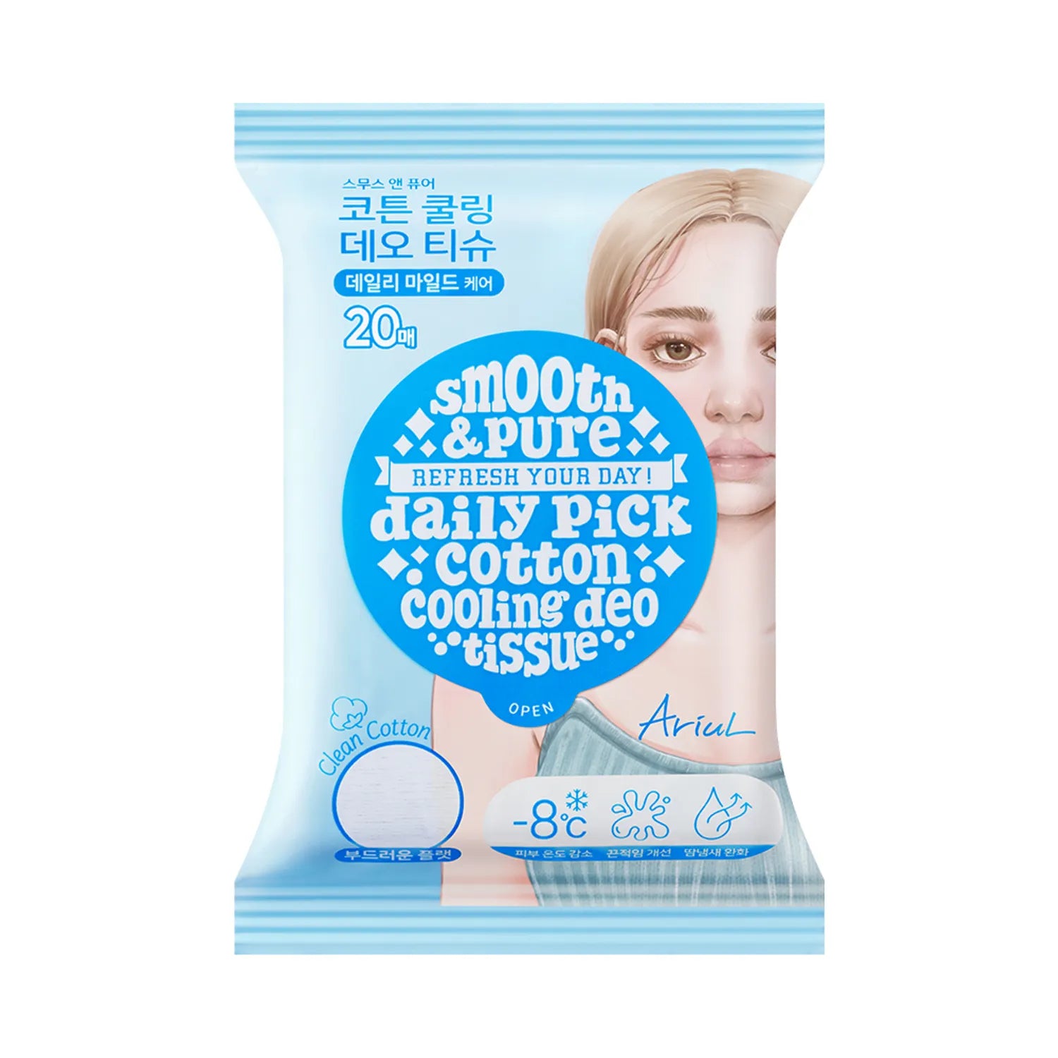 Ariul Smooth & Pure Fresh Cooling Deo 20 Sheets