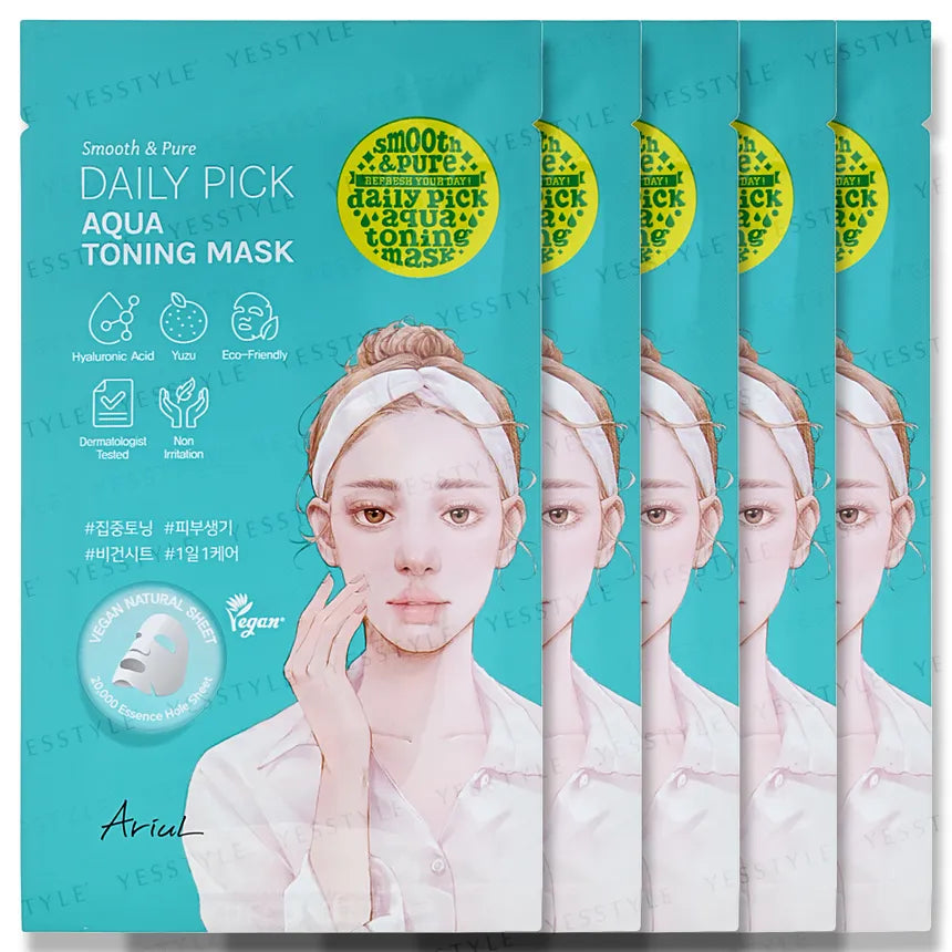 Ariul Smooth & Pure Daily Pick Toning Mask Set 5pcs