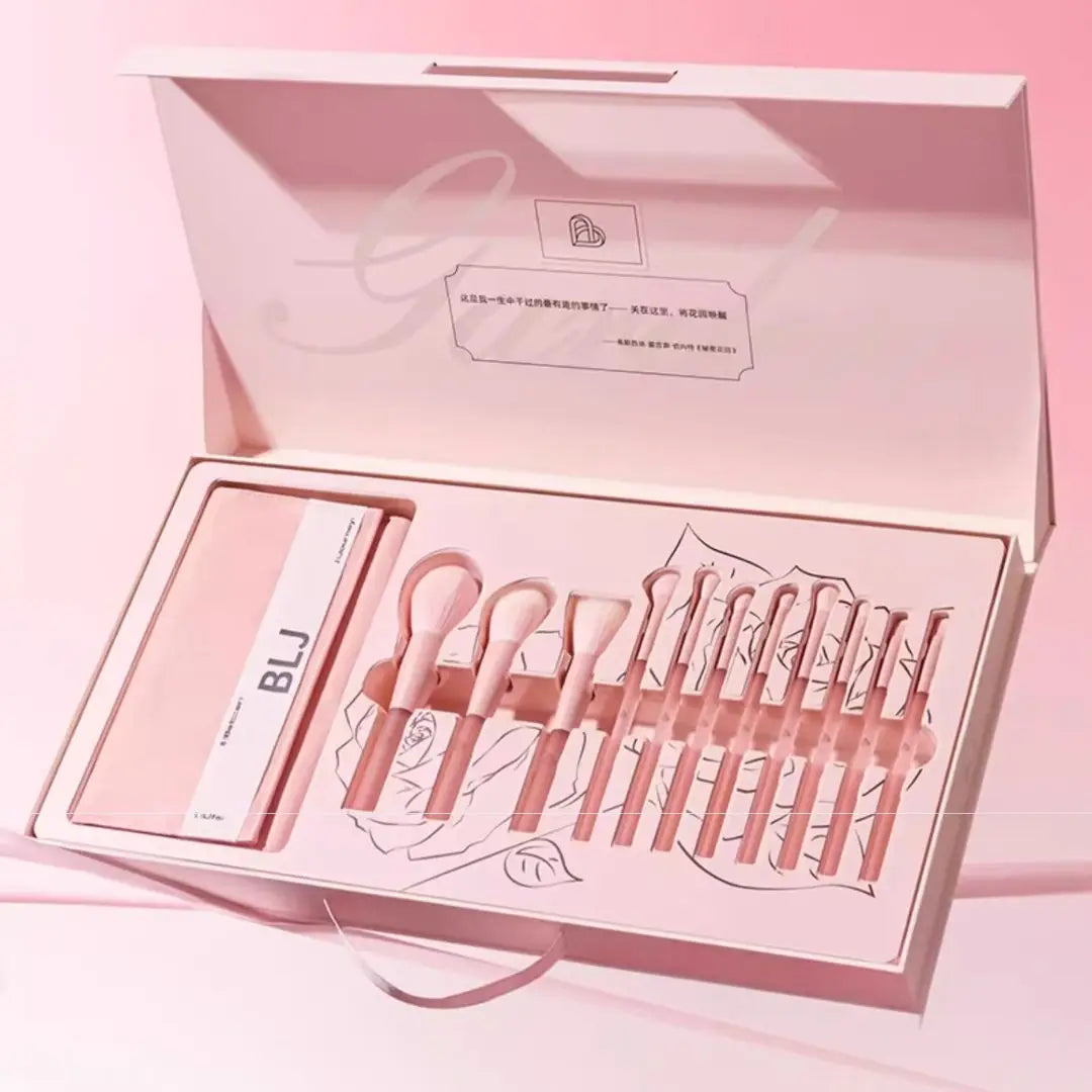 Blj Large Semi Sugar Peach Make Up Box For Brush Set (Pink)