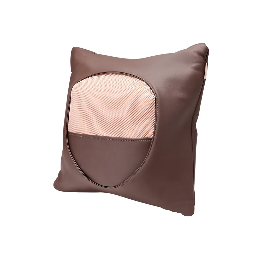 Breo Bm2001 Massage Leather Pillow Back Massager With Heat Compress Waist Car And Home Use