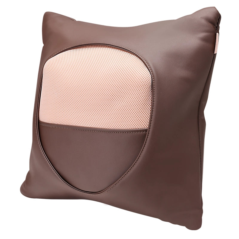 Breo Bm2001 Massage Leather Pillow Back Massager With Heat Compress Waist Car And Home Use
