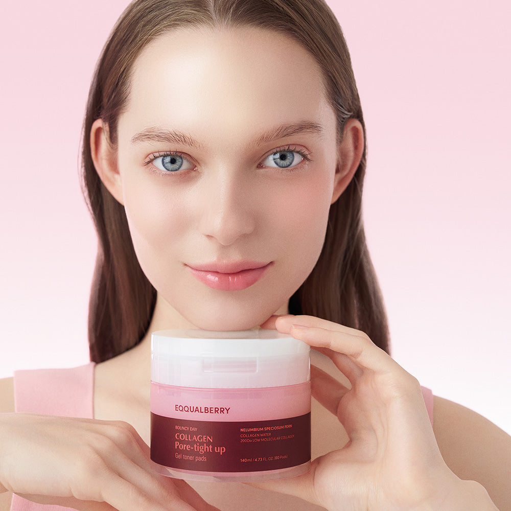 Eqqualberry  Collagen Pore-Tight Up Gel Toner 60 Pads 140ml