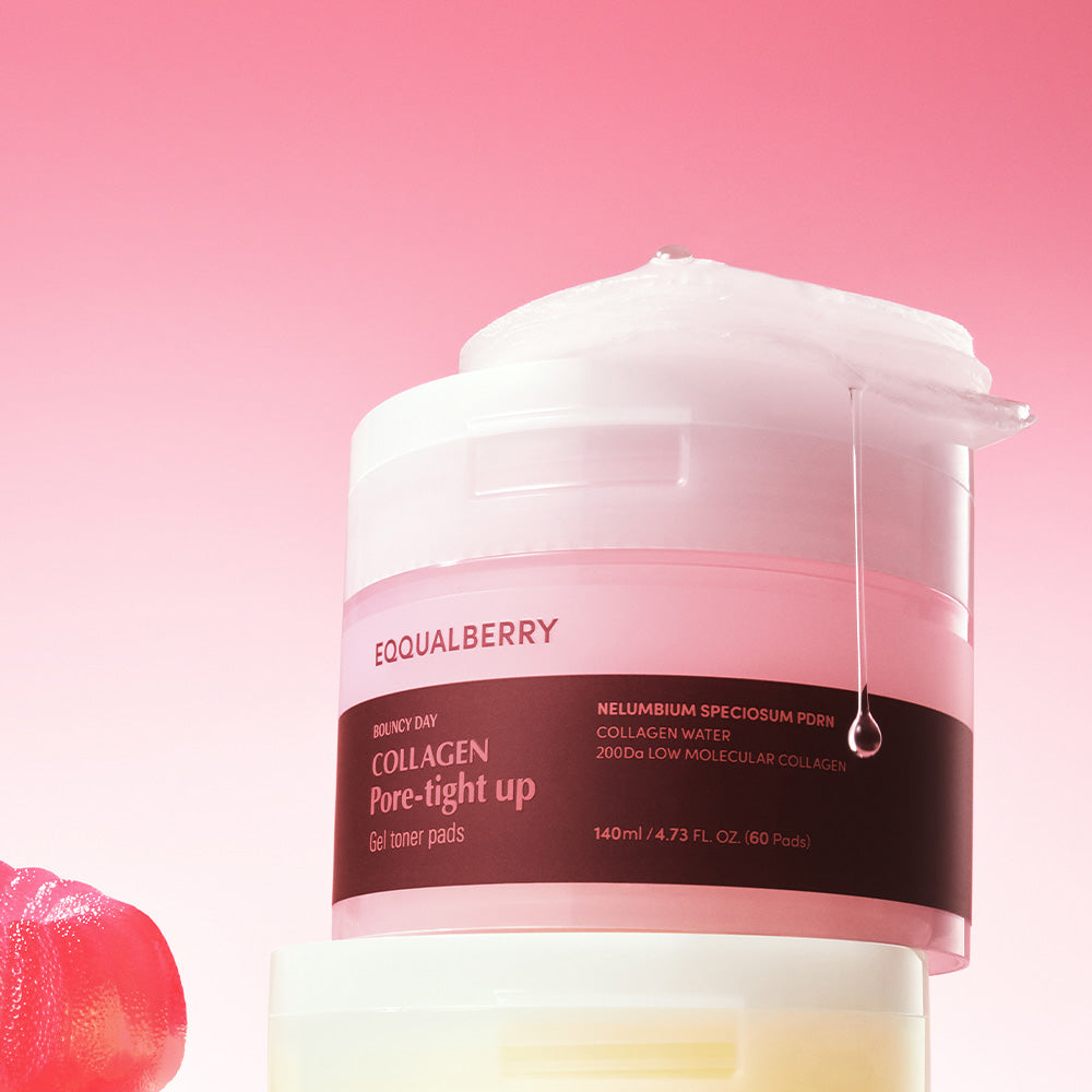 Eqqualberry  Collagen Pore-Tight Up Gel Toner 60 Pads 140ml