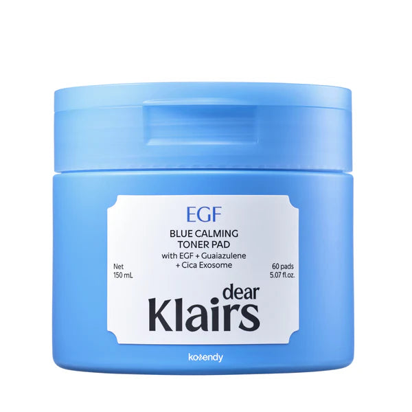 Dear Klairs Egf Blue Calming Toner Pad 150 ml 60 Pads