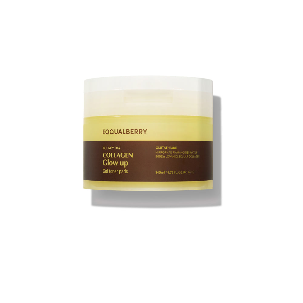 EQQUALBERRY Collagen Glow Up Gel Toner 60 Pads