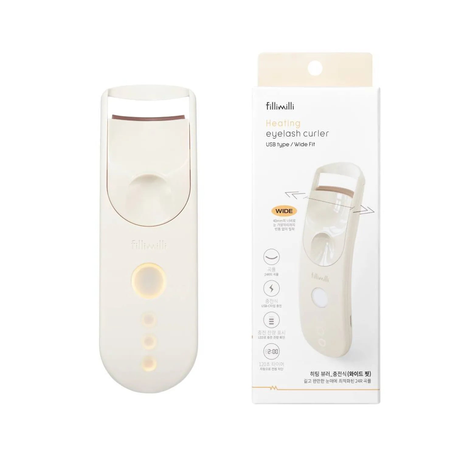 Fillimilli Heating Eyelash Curler Usb Type