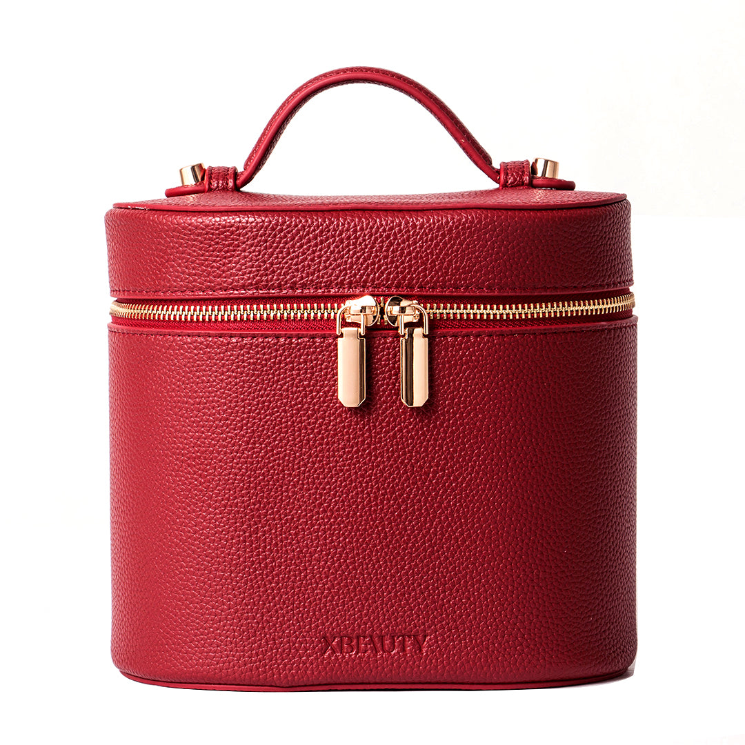 X Beauty Pu Travel Make Up And Toiletry Organizing Cosmetic Bag Red Large Size