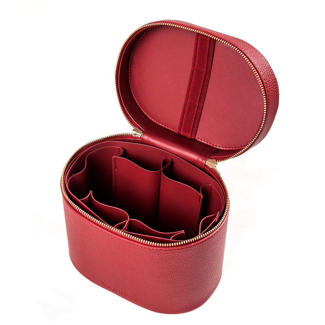 X Beauty Pu Travel Make Up And Toiletry Organizing Cosmetic Bag Red Large Size