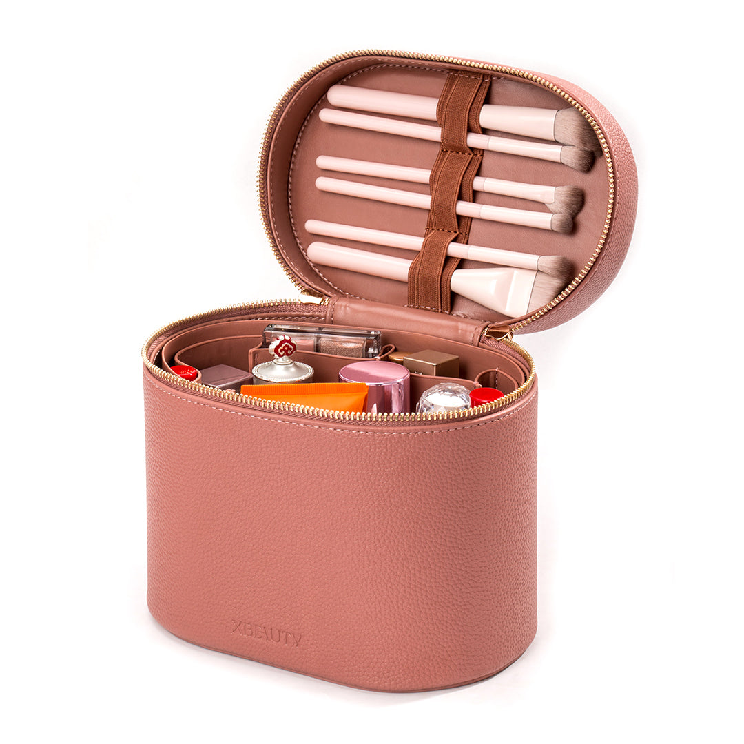 X Beauty Pu Travel Make Up And Toiletry Organizing Cosmetic Bag Pink Large Size