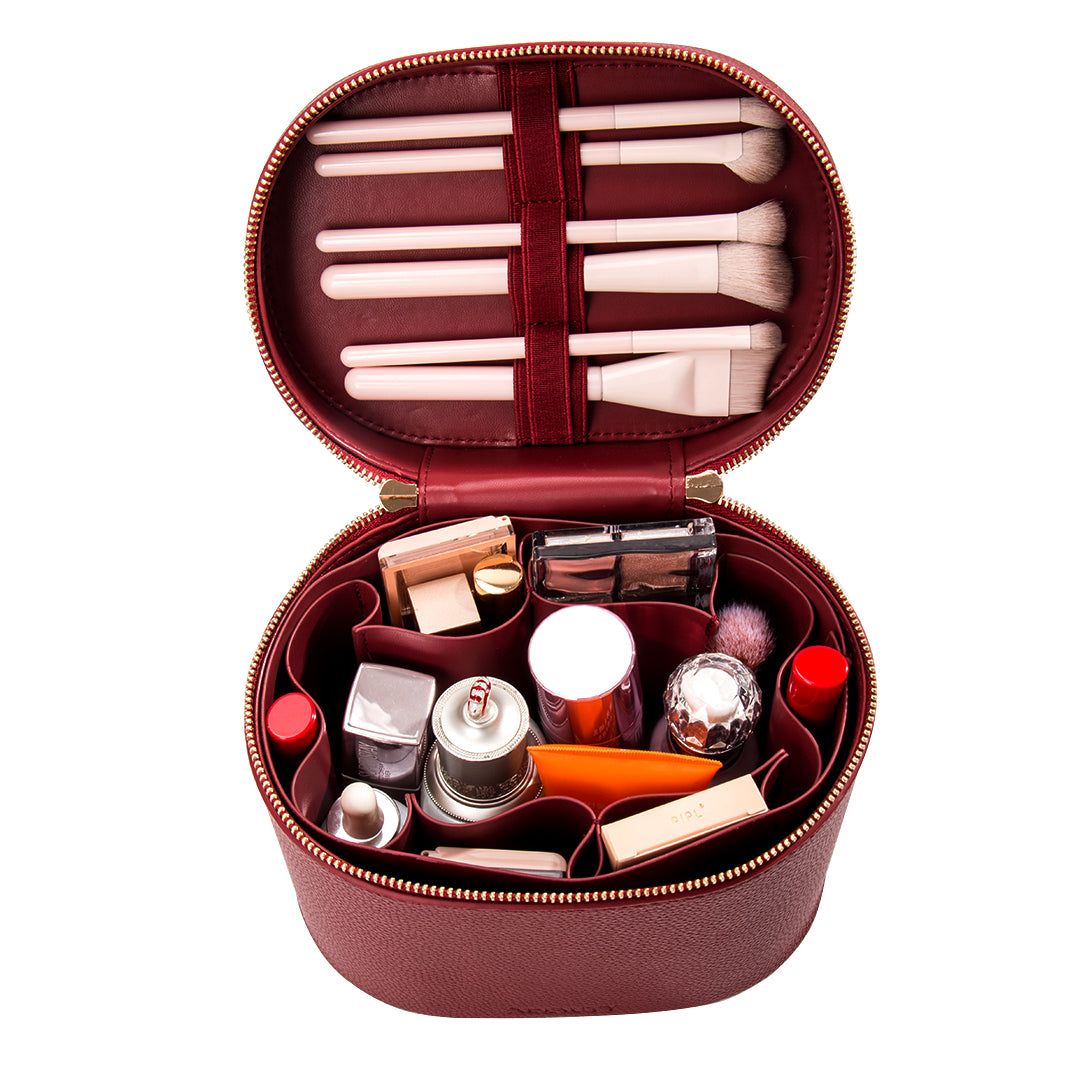 X Beauty Pu Travel Make Up And Toiletry Organizing Cosmetic Bag Red Large Size