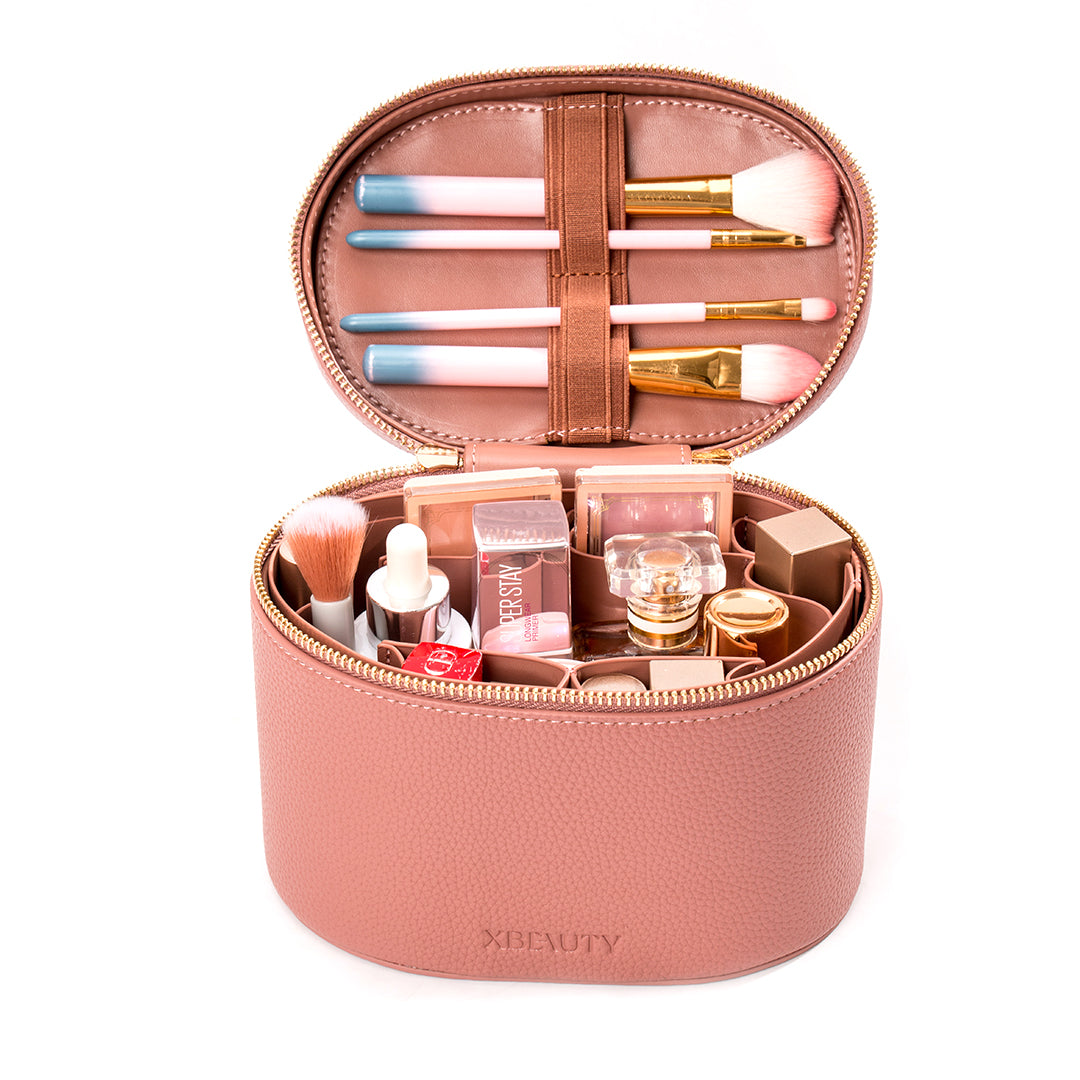 X Beauty Travel Size Cosmetic Luxury Makeup Bag Pink Regular Size