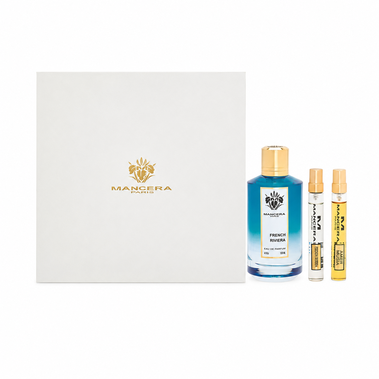 Mancera Gift Set French Riviera Edp 120ml + Travel Size 8ml×2 