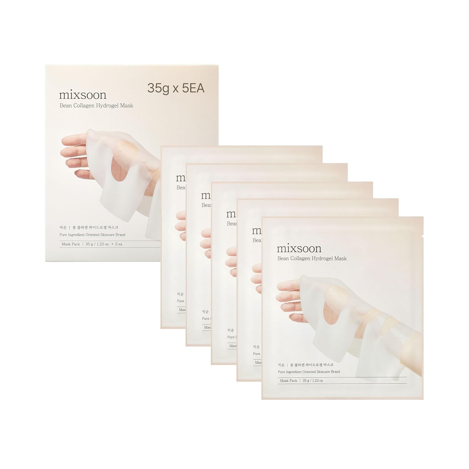 Mixsoon Bean Collagen Hydrogel Mask-5Ea