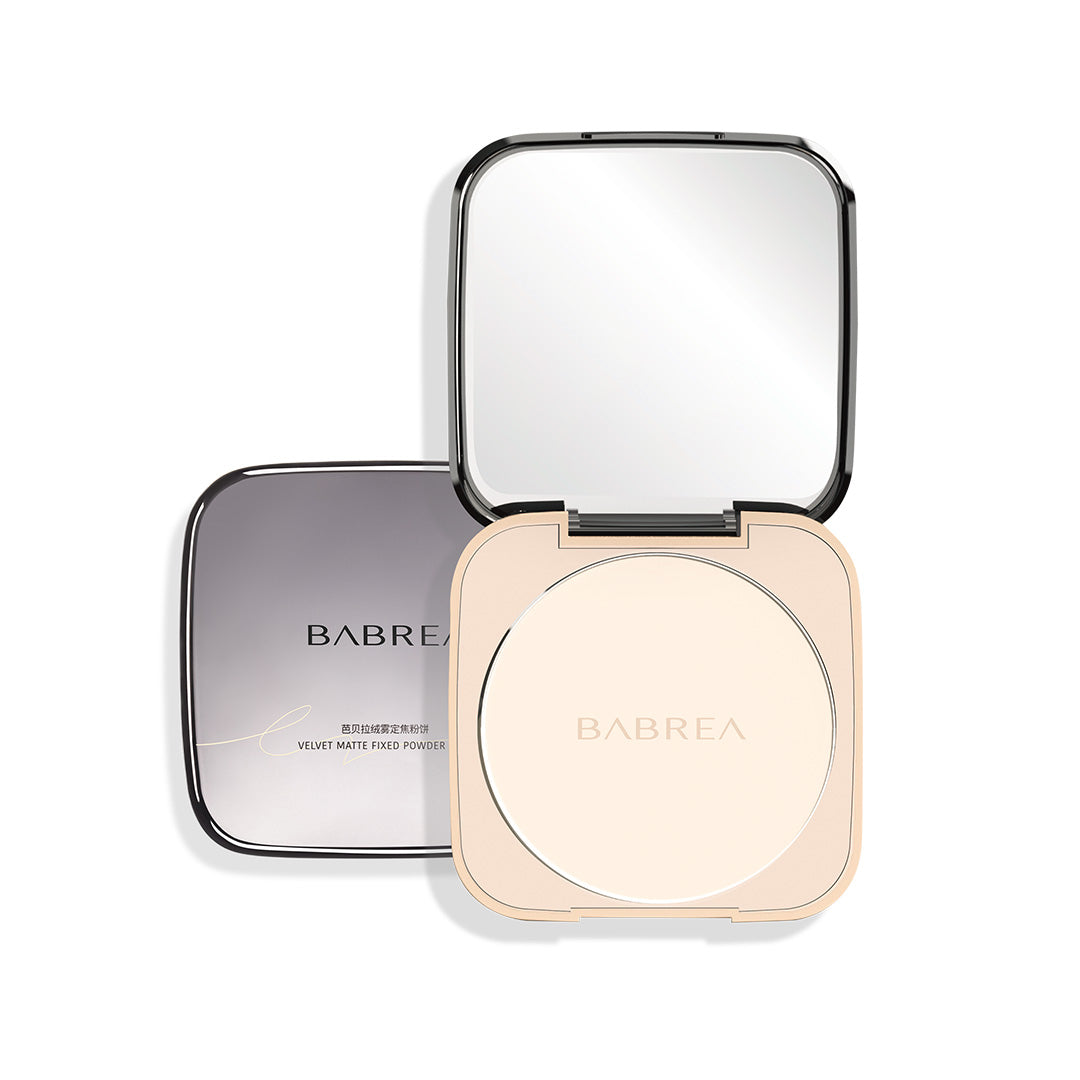 Babrea Velvet Matte Fixed Powder Pact   Luminous Beige