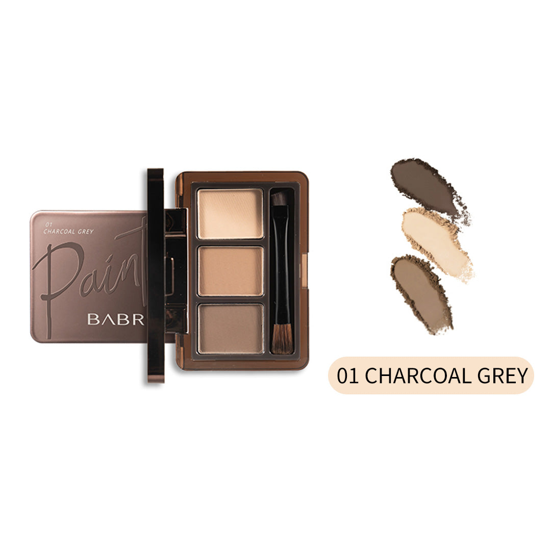 Babrea Painting Nature 3 Color Eyebrow Powder 01 Charcoal Grey