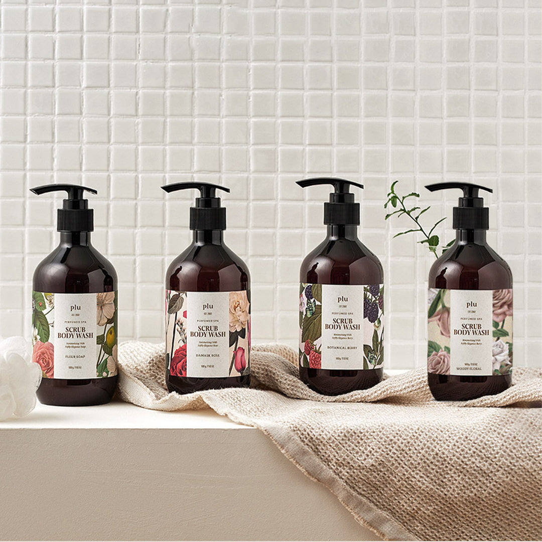 Plu Perfumed Spa Scrub Body Wash Botanical Berry 500G