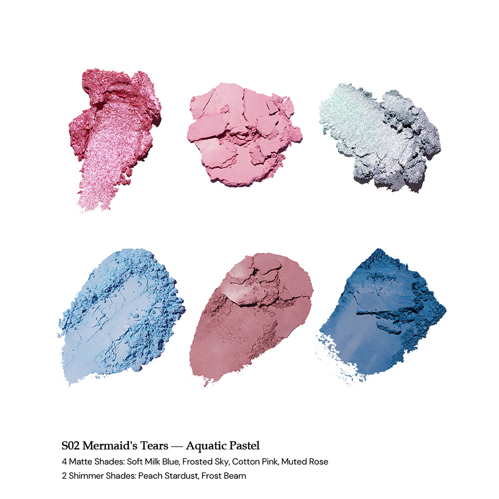 Flower Knows Shell'S Jewel Collection 6-Color Makeup Palette S02 Mermaid’S Tears