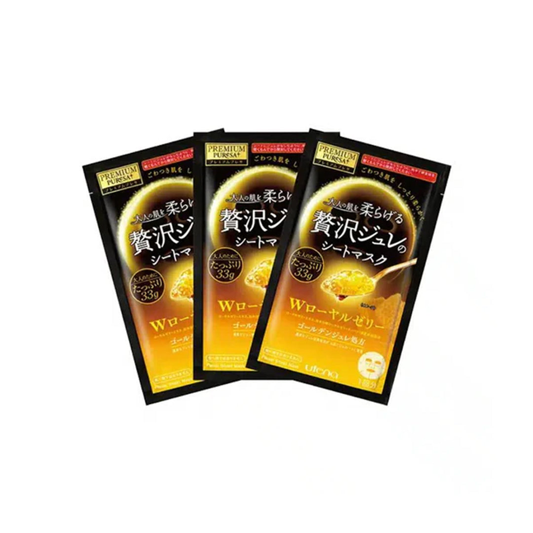 UTENA Premium Puresa Golden Jelly Mask Royal Jelly 33g×3