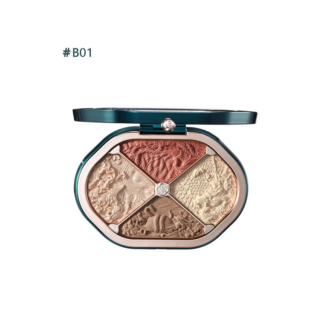 Florasis Eastern Beasts Sculpting Makeup Palette B01 Flowery Makeup Relief Palette