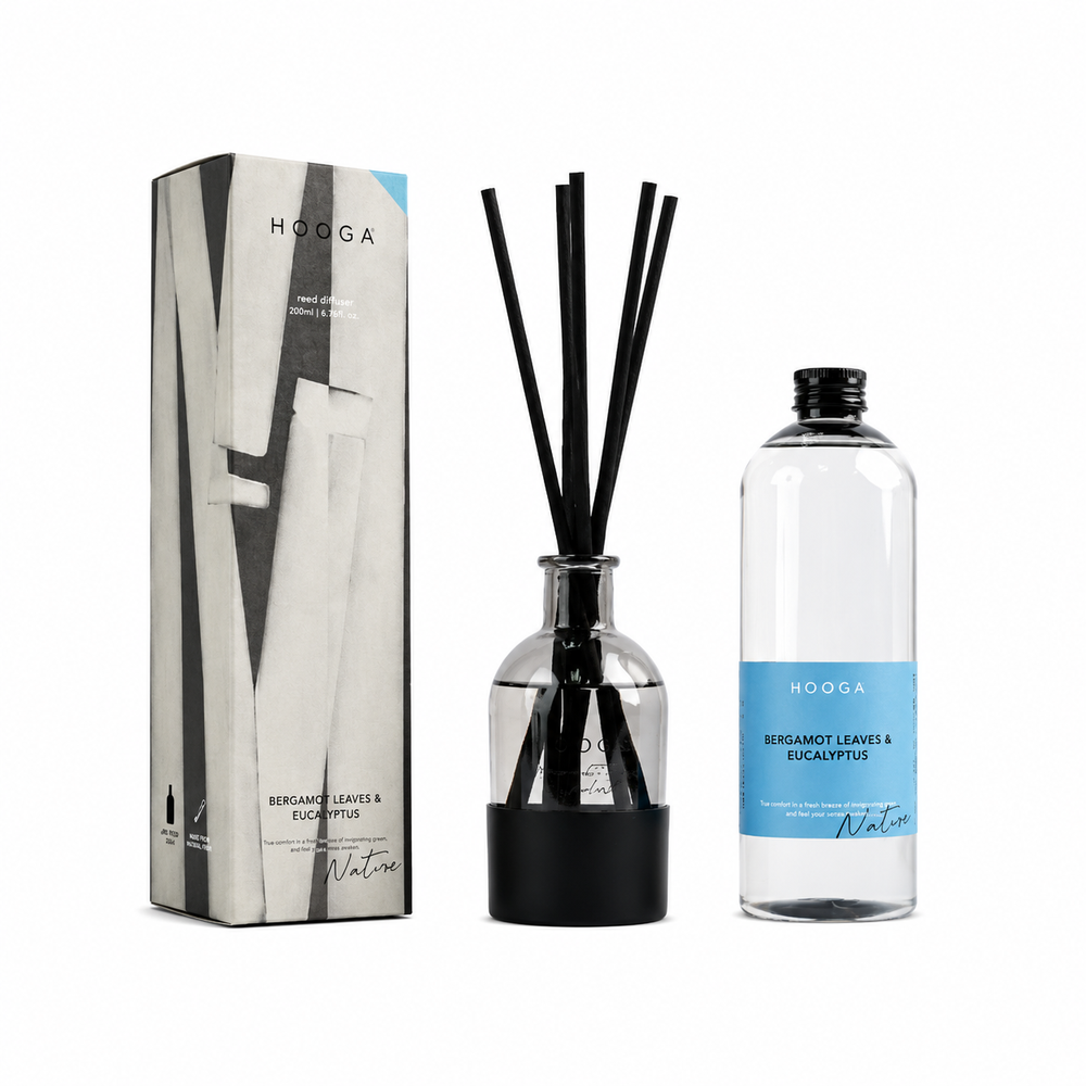Hooga Reed diffuser Bergamot Leaves & Eucalyptus 500ml