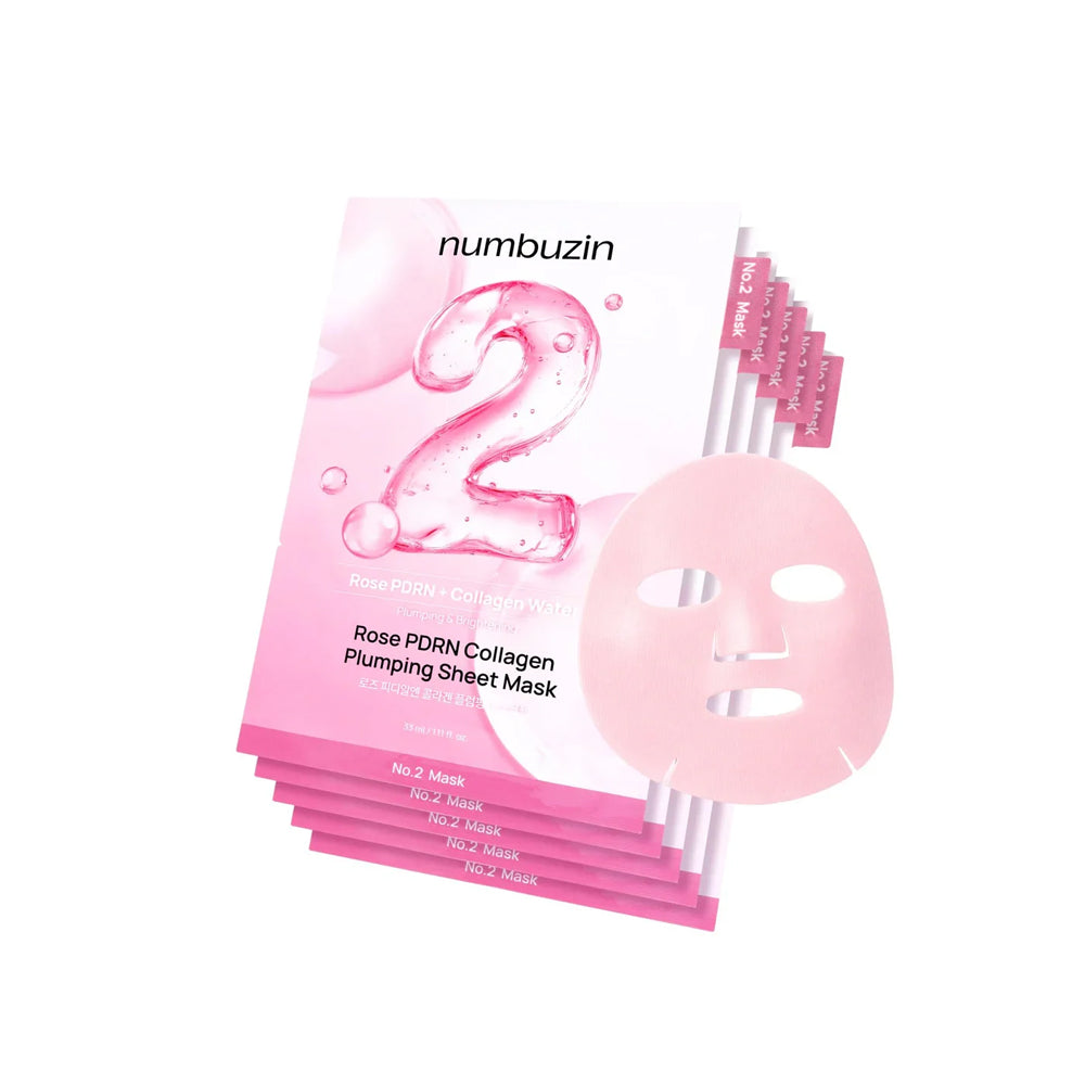 numbuzin No.2 Rose Pdrn Collagen Plumping Sheet Mask (5Ea)