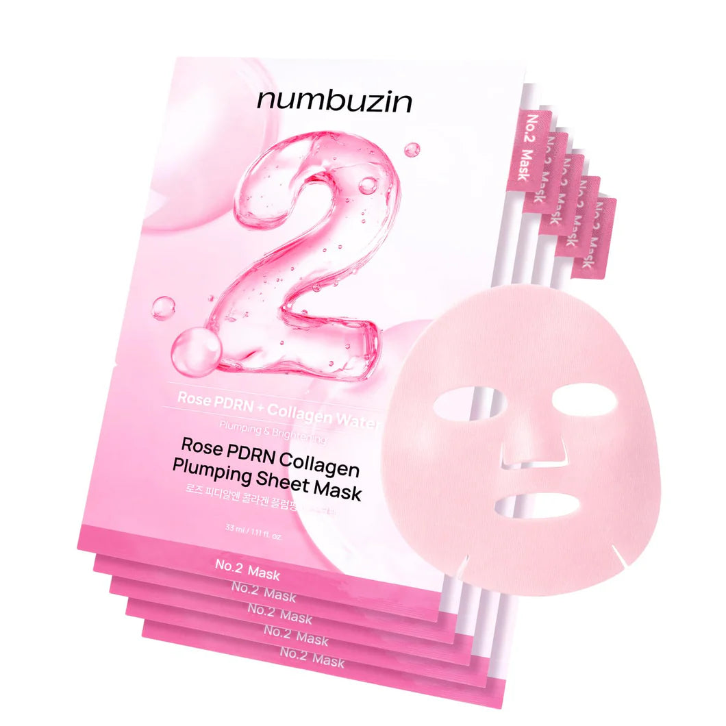 numbuzin No.2 Rose Pdrn Collagen Plumping Sheet Mask (5Ea)
