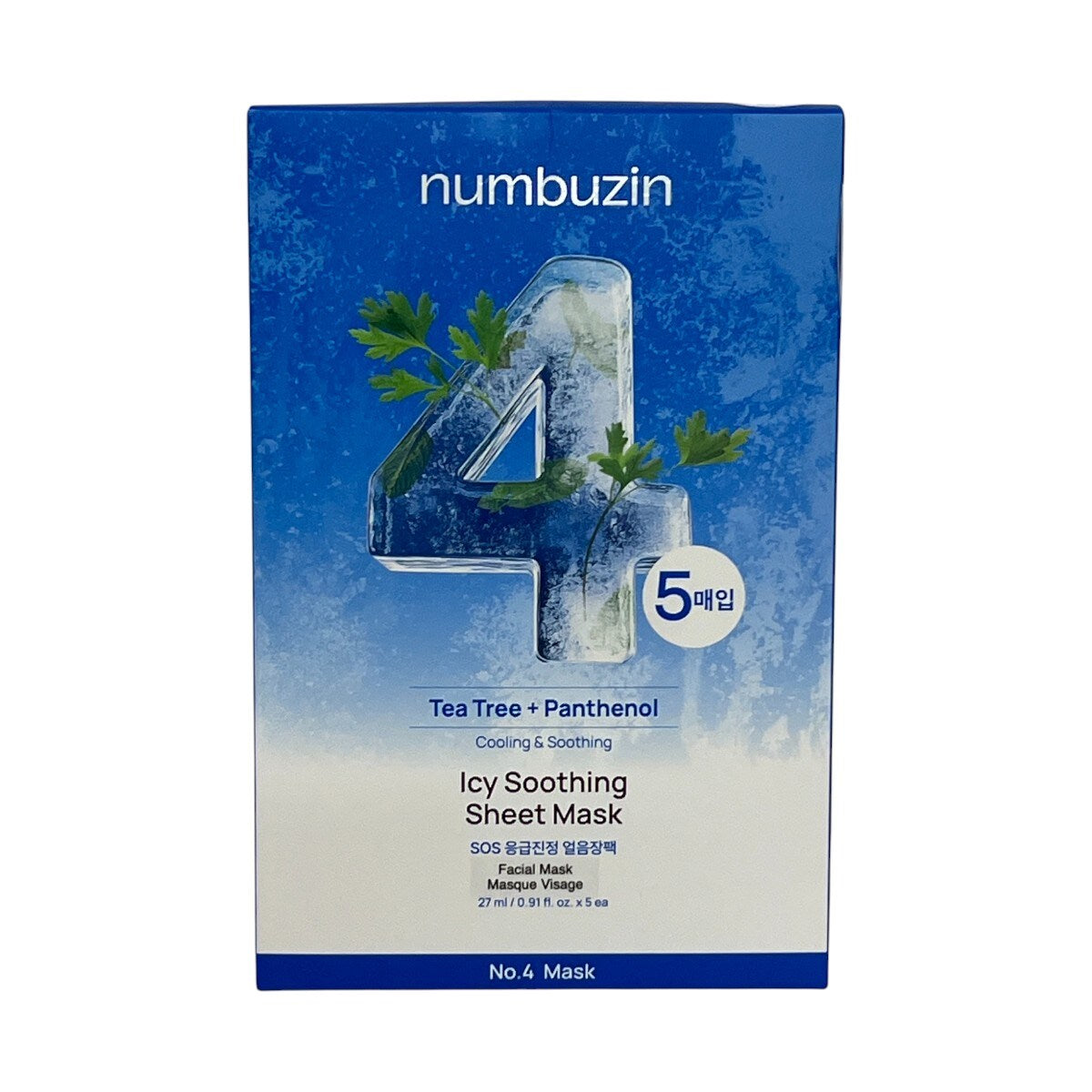 numbuzin No.4 Icy Soothing Sheet Mask (5Ea)